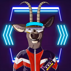 Retrowave deer #2063