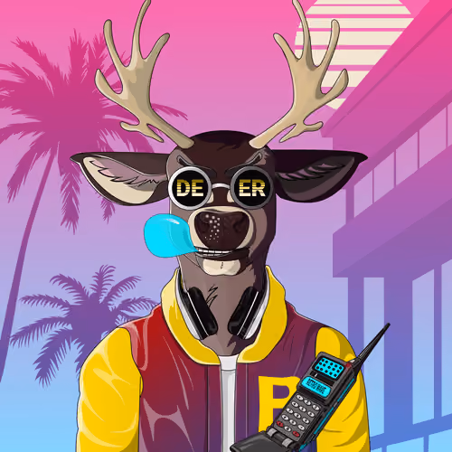 Retrowave deer #2506