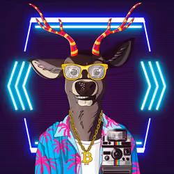 Retrowave deer #2057