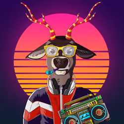 Retrowave deer #1862