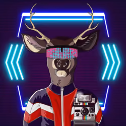 Retrowave deer #3021