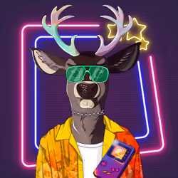 Retrowave deer #1956
