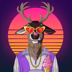 Retrowave deer #2449