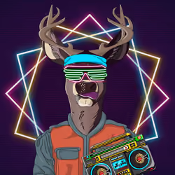 Retrowave deer #2710
