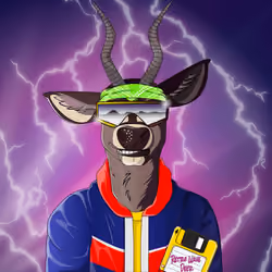 Retrowave deer #3244