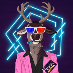 Retrowave deer #2518