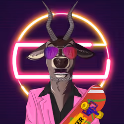 Retrowave deer #3311