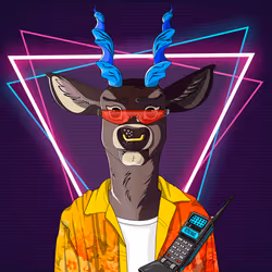 Retrowave deer #3172