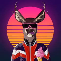 Retrowave deer #3174