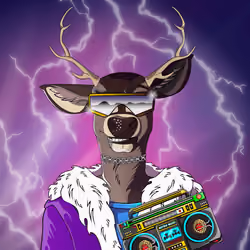 Retrowave deer #300