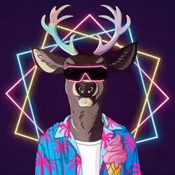 Retrowave deer #710
