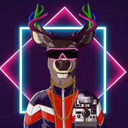 Retrowave deer #123