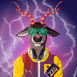 Retrowave deer #1285