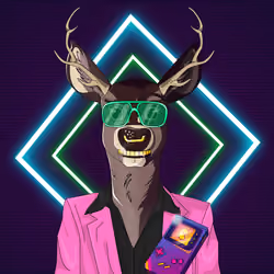 Retrowave deer #3286