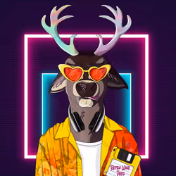 Retrowave deer #1001