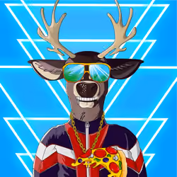 Retrowave deer #110