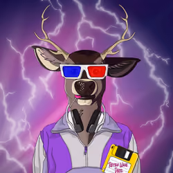 Retrowave deer #1960