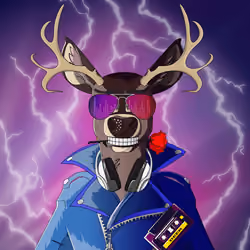Retrowave deer #2020