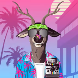 Retrowave deer #1492