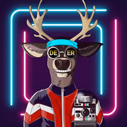 Retrowave deer #3109