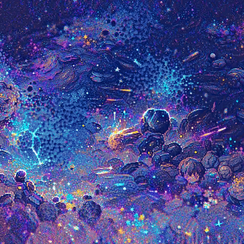 RADIANT ASTEROID FIELD GALAXY