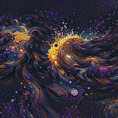 GLOWING PLANETS GALAXY