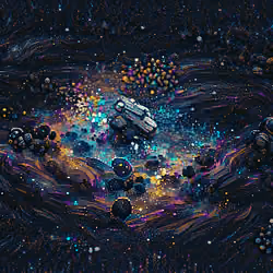 INTERSTELLAR ASTEROID FIELD GALAXY