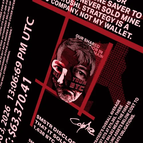 Not One Satoshi 131 — Michael Saylor 3D GIF edition by Coldie