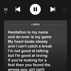 Hesitation Is My Name And DO-OVER Is My Game