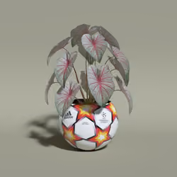 Soccer Ball with Caladium