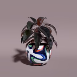 Soccer Ball with Calathea Ornata