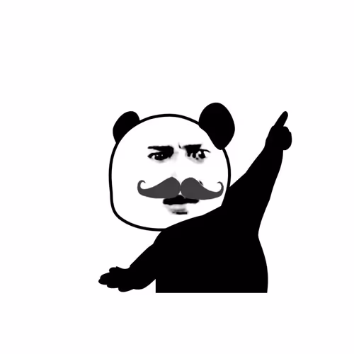 Pandamansticker