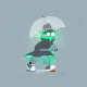 Invisible ghost friend man