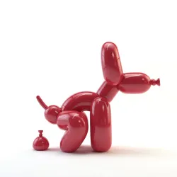 POPEK Balloon Dog Red by Whatshisname