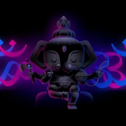 Neon Ganesha