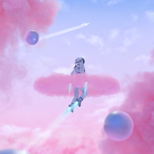 The man with the pink clouds