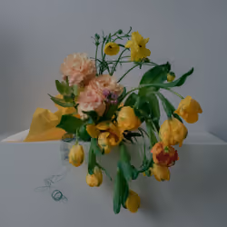 Bouquet with Jan van Nes Parrot Tulips