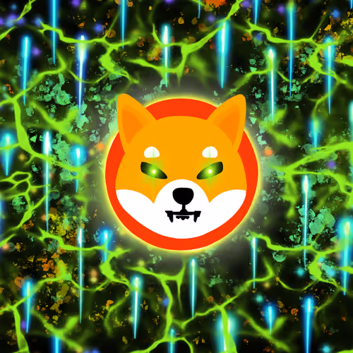 Green light In Shiba Eyes