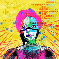 Techspressionism Self Portrait by Negin Ehtesabian