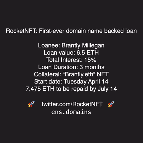 RocketNFT: First-ever domain name backed loan