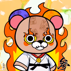 Calligraphy Art Bear 3-91