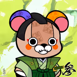 Calligraphy Art Bear 3-109
