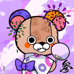 Calligraphy Art Bear 3-120