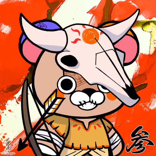 Calligraphy Art Bear 3-123