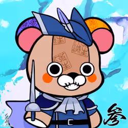Calligraphy Art Bear 3-132