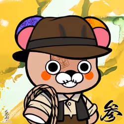 Calligraphy Art Bear 3-20