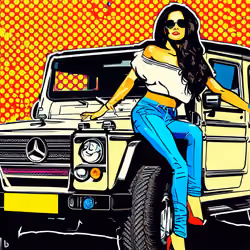 Glorious Girls with Famed Cars #83