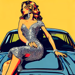 Glorious Girls with Famed Cars #84
