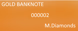 M.Diamonds Gold Banknote #2
