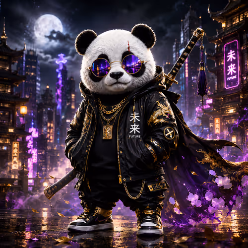 Cyber Ronin Panda #002